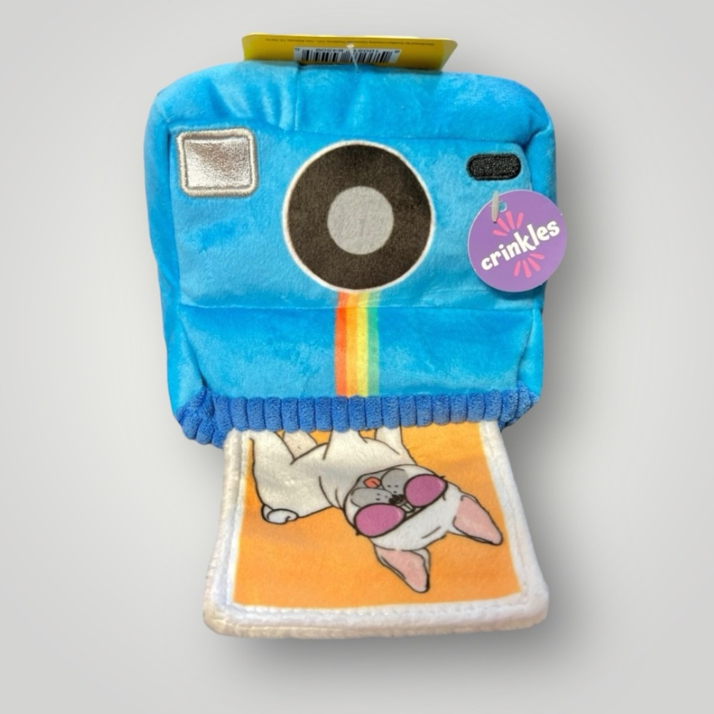 Woof & Whiskers Plush Dog Toy - Polaroid Camera 90’s Throw Back Series New